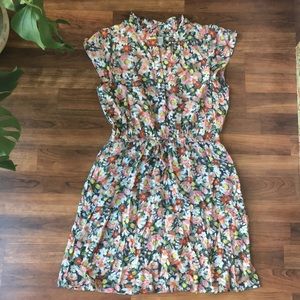 Loft Multicolor Floral Dress Size Small